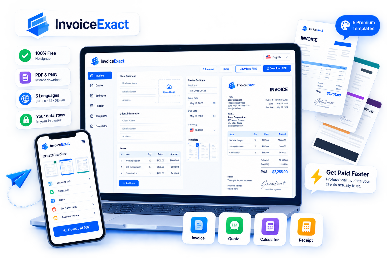 Invoice Exact Free Invoice Generator